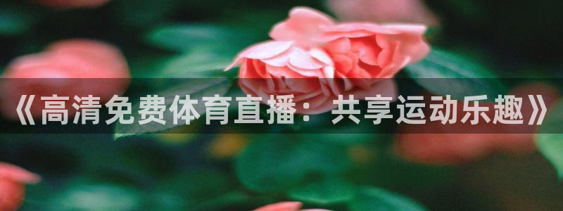 《高清免费体育直播：共享运动乐趣》