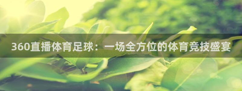 360直播体育足球：一场全方位的体育竞技盛宴